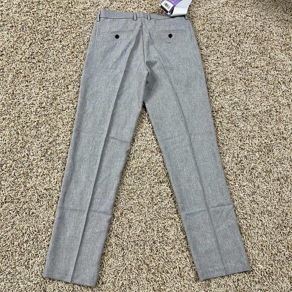 Haggar Men’s Non-Iron Straight Fit Performance Dress Pants Light Gray Size 30x32 - Picture 10 of 15
